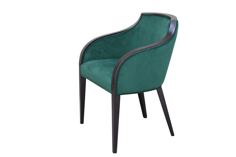 Busetto P054 Poltroncina  con braccioli dallo stile contemporaneo in massello di faggio, verniciatura personalizzabile in tinte campionario 1