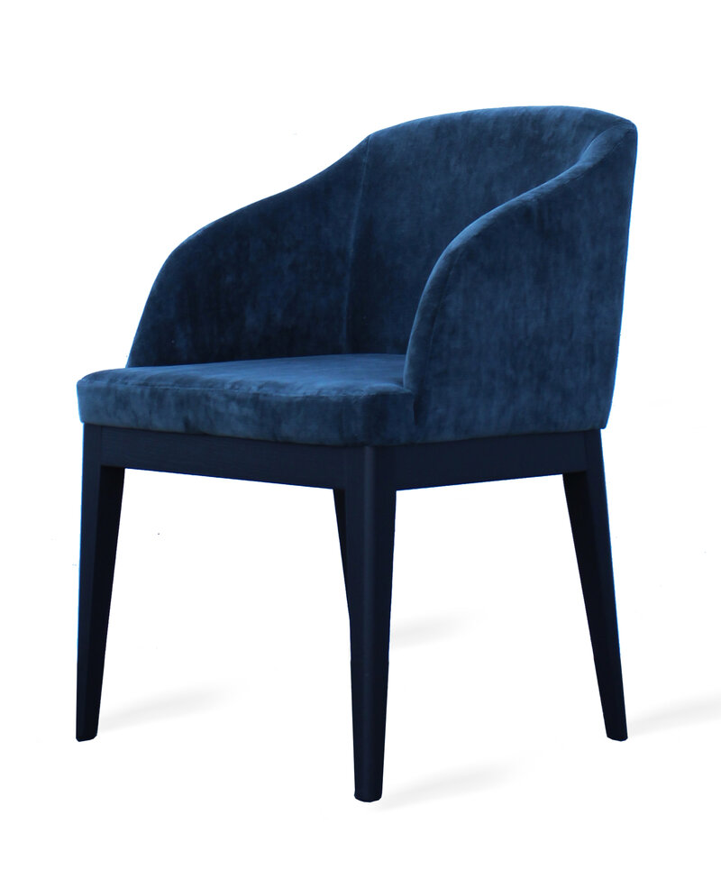 Busetto P019 Poltroncina dallo stile moderno in massello di faggio o frassino, verniciatura personalizzabile in tinte campionario 1