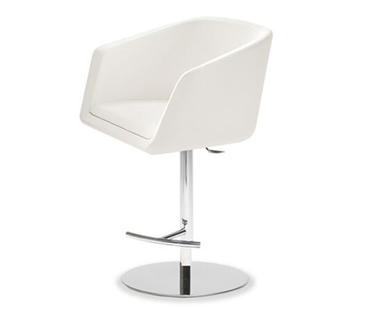 Busetto S483S Sgabello moderno con basamento girevole in metallo cromato 1