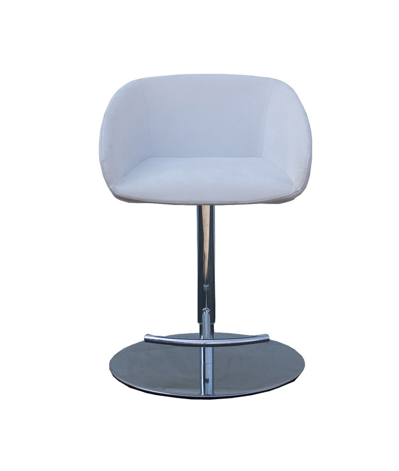 Busetto S481S Sgabello moderno con basamento girevole in metallo cromato 2